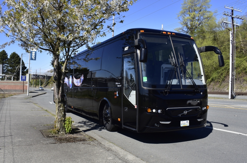 Team boarding a charter bus