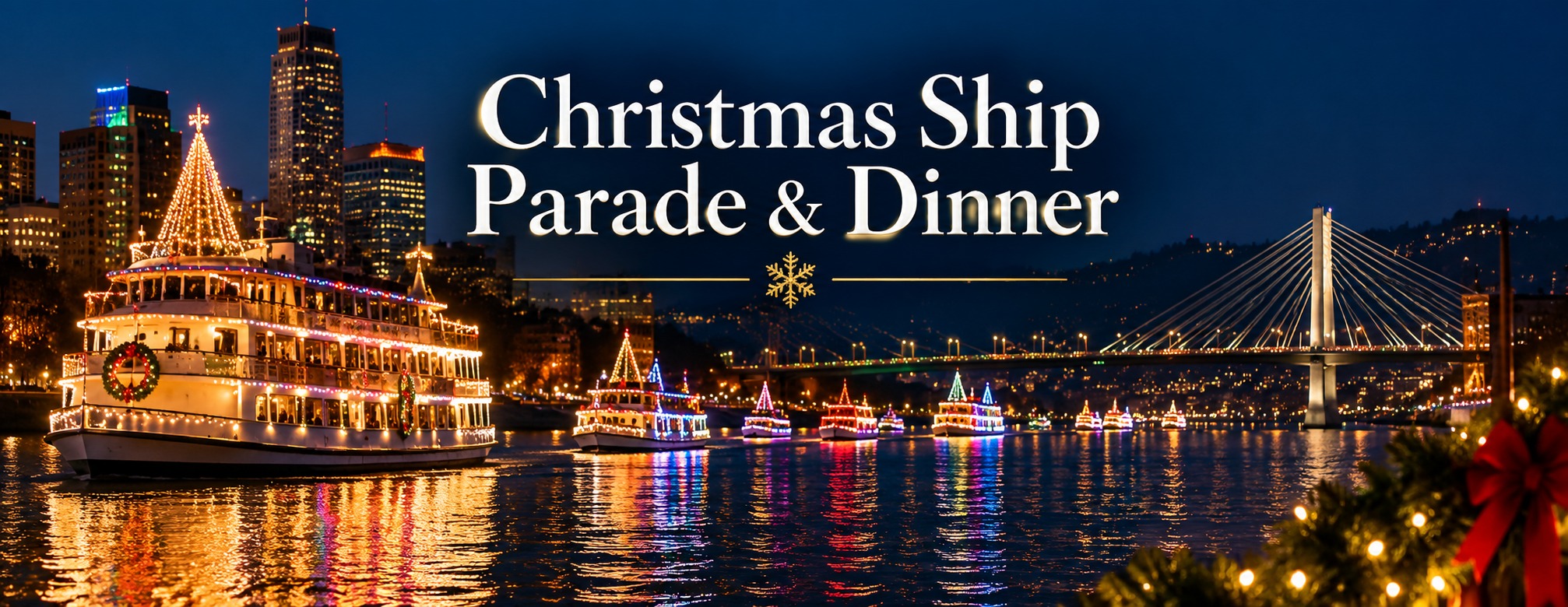 Christmas Ship Parade on the Willamette River in Portland